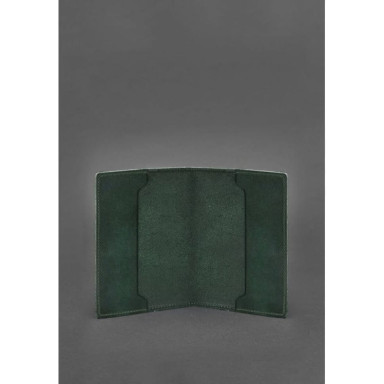 Leather cover for officer ID 9.0 green Crazy Horse