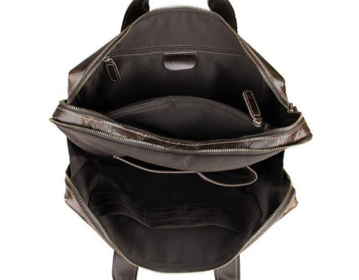 Модна шкіряна сумка для ноутбука, колір кава, John McDee, JD7167C-1