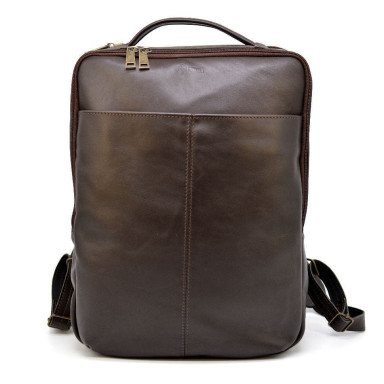 Men's leather backpack brown TARWA GC-7280-3md