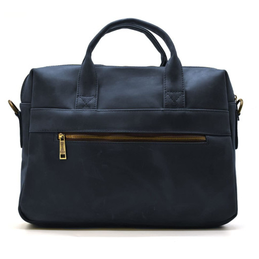 Чоловіча шкіряна синя сумка А4 RK-7122-3md TARWA