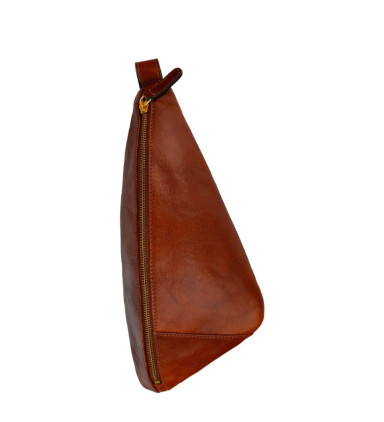 Leather Chest Bag – Tales of the City - Cognac Brown Matte - Time Resistance 5247201