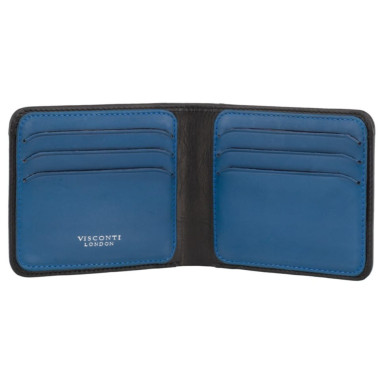 Men's wallet Visconti VSL35 Trim with RFID (Black-Cobalt)
