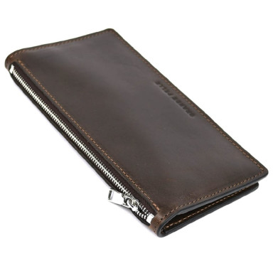 Men's leather clutch wallet with zipper Grande Pelle 520620