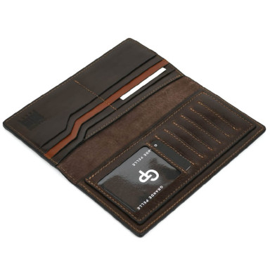 Men's leather clutch wallet with zipper Grande Pelle 520620