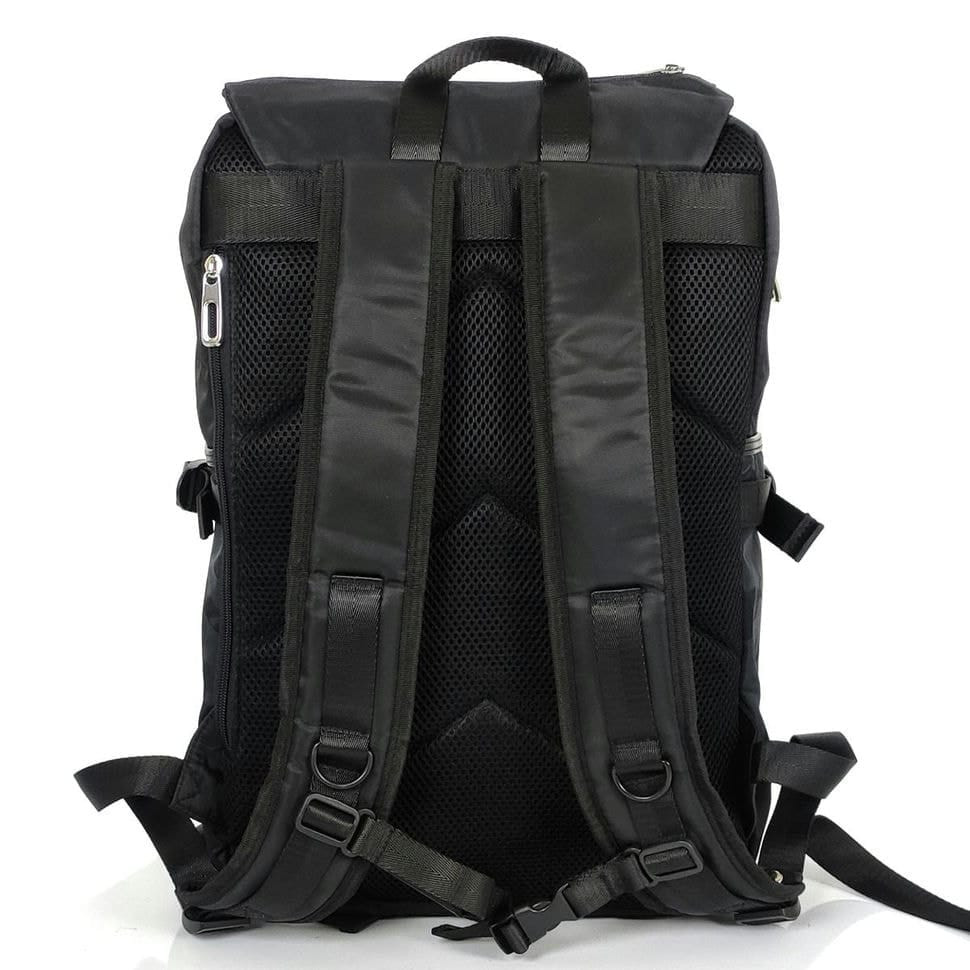 Чорний великий рюкзак Tiding Bag BPT01-CV-174254-1A із клапаном