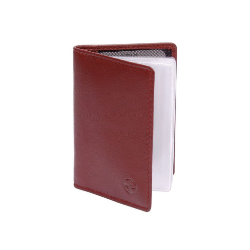 Кожана візитниця Cortina 5004 rosso червоний