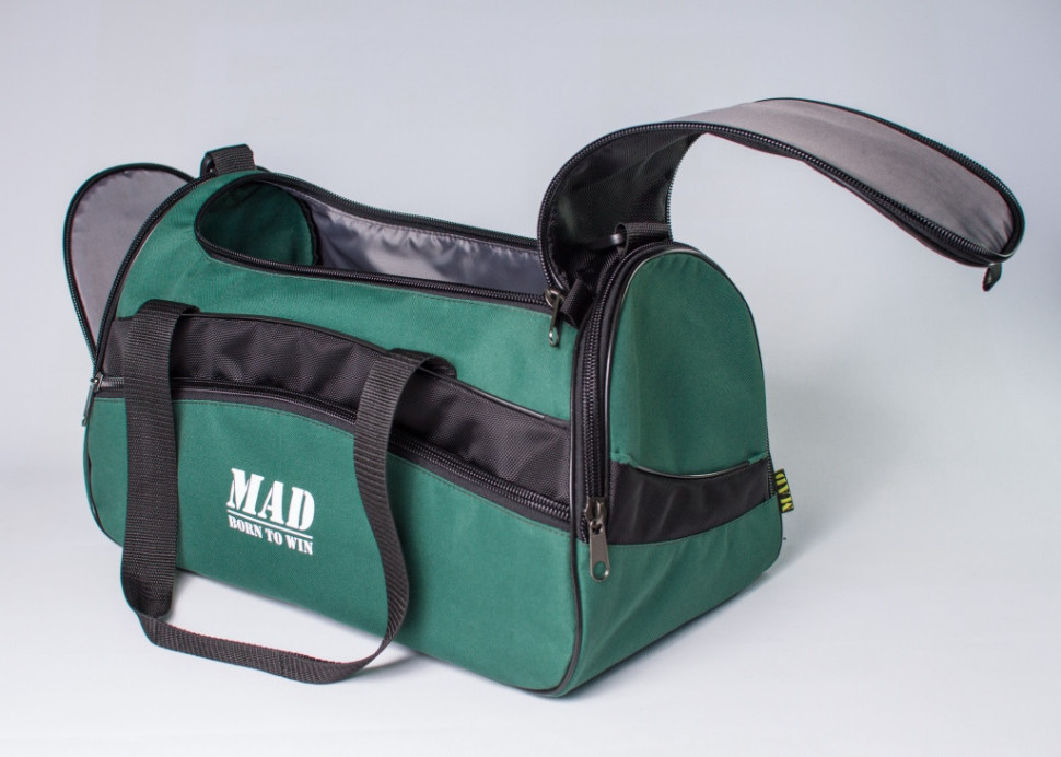 Якісна спортивна сумка каркасної форми TWIST зелена від MAD born to win™