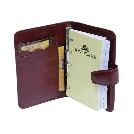 Блокнот кишеньковий шкіряний Italico 1649 rosso червоний