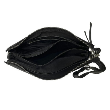Сумка жіноча шкіряна Borsa CA04B-29BK nero чорна