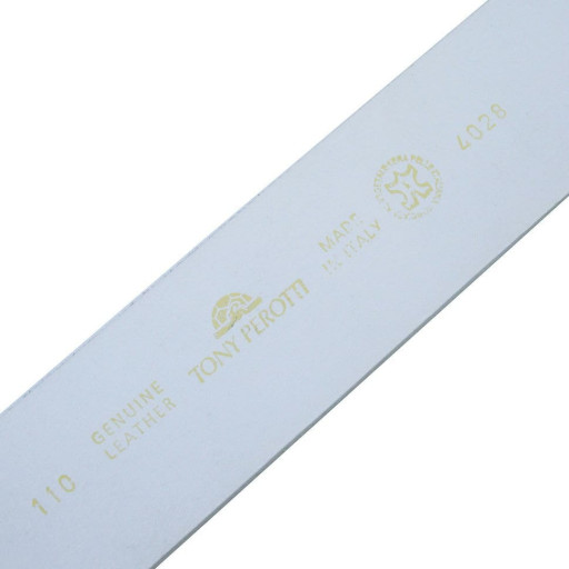 Шкіряний ремень 4028 bianco білий TONY PEROTTI