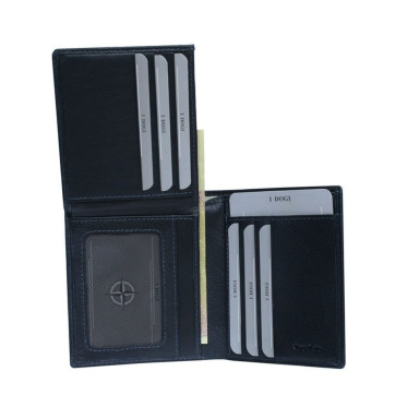 Leather wallet Cortina 5079 navy blue