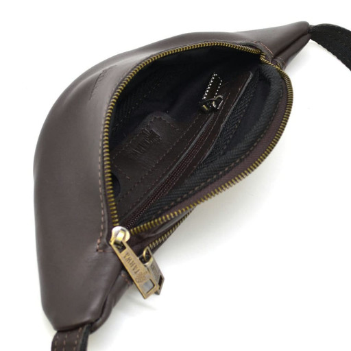 Коричнева напоясна маленька сумка з натуральної шкіри TARWA GC-3034-3md