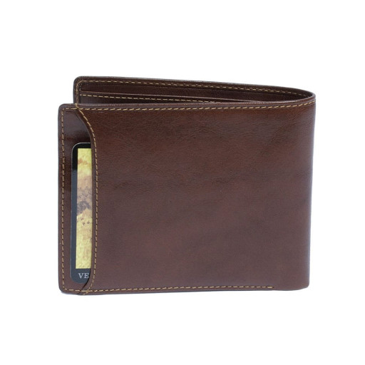 Шкіряне портмоне Italico 1614 cognac коньячний