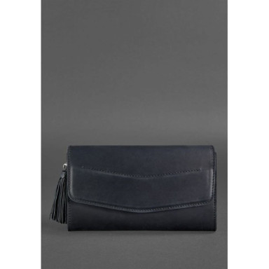 Alice women's leather bag blue crazy horse