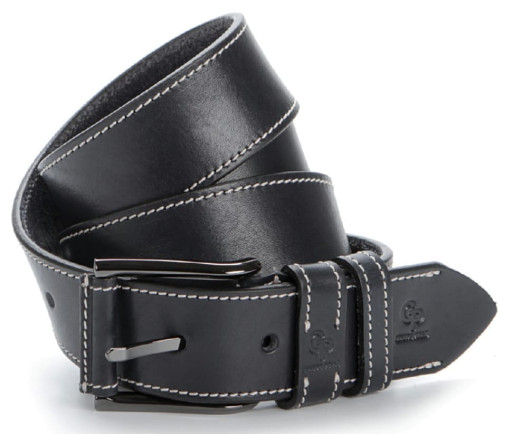 Сучасний чоловічий шкіряний ремінь GRANDE PELLE 00790 Синій