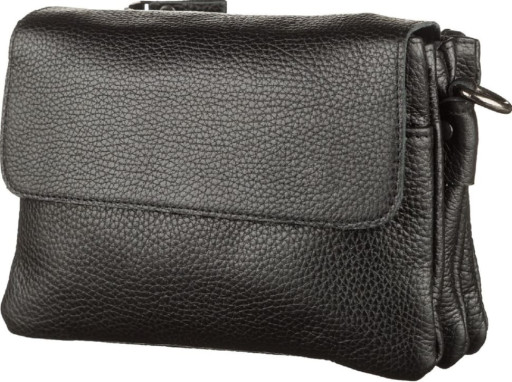 Чоловіча сумка SHVIGEL 11038 шкіряна, Чорна