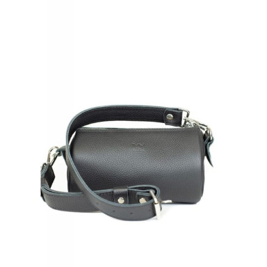 Cylinder leather crossbody bag black floatar