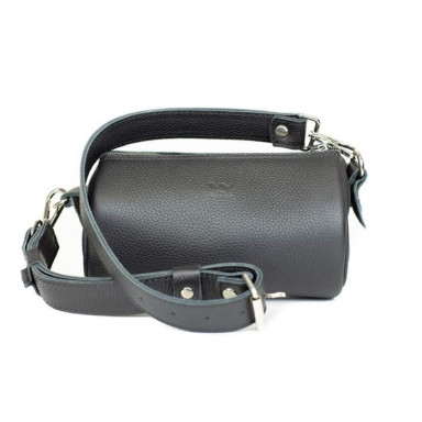 Cylinder leather crossbody bag black floatar