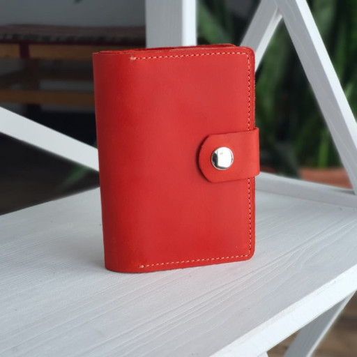 Шкіряна обкладинка для документів BGS червона BGS3284