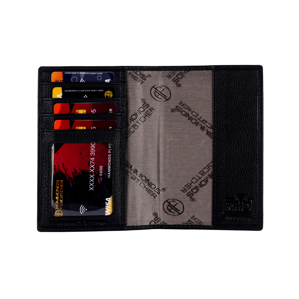 Шкіряна обкладинка для документів Hammonds Flycatcher PH602 Nappa Black (Чорний)