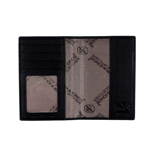 Шкіряна обкладинка для документів Hammonds Flycatcher PH602 Nappa Black (Чорний)