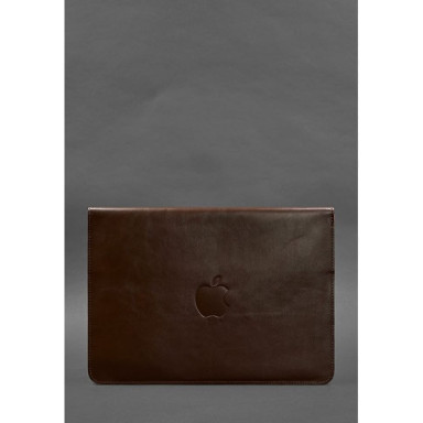 Кожаный чехол-конверт на магнитах для MacBook 13 Бордовый