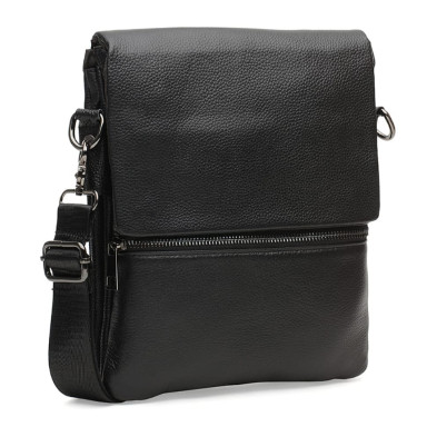 Men's leather bag Borsa Leather K12056-black
