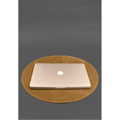 Desk set made of genuine leather 1.2 yellow Crazy Horse