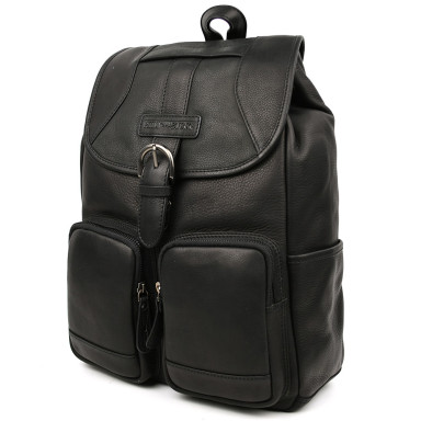 HILL BURRY HB4066A Black Leather Urban Backpack