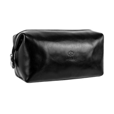 Leather Toiletry Bag - Four Past Midnight - Black 5236601