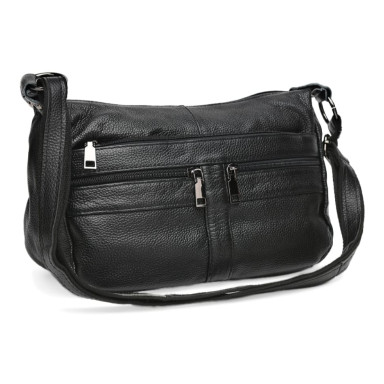 Женская кожаная сумка Borsa Leather K1105-black