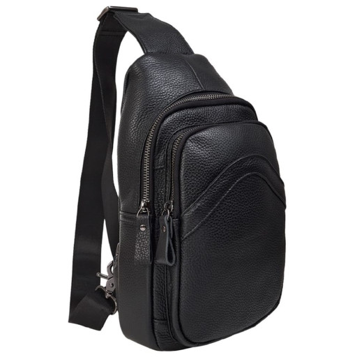 Шкіряний рюкзак через плече BUFFALO BAGS M9000A чорний