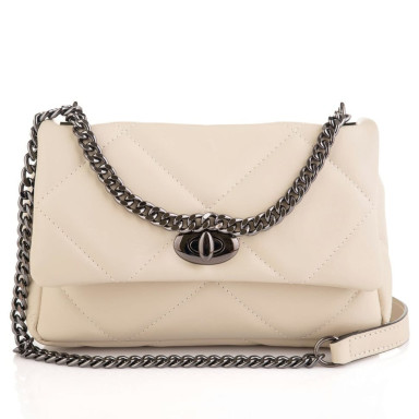 Кожаная женская сумка Virginia Conti Italy - Art02786beige