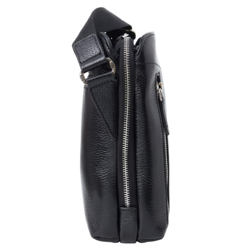 Сумка чоловіча шкіряна BOND 1019-281 чорний флотар