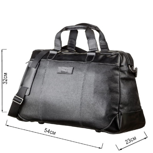 Дорожня сумка SHVIGEL 11120 шкіряна Чорна