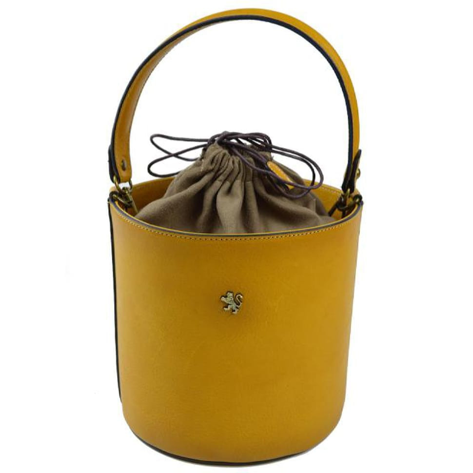Pratesi BSE335 - Cross Body Bag Secchiello in cow leather Secchiello B355 Mustard