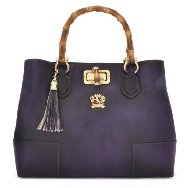 Pratesi BVI291 - Sarteano Shoulder Bag in cowhide leather Bruce Violet