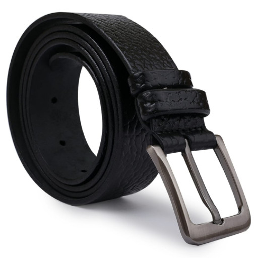 Шкіряний ремінь для чоловіків Vintage 20743 Чорний