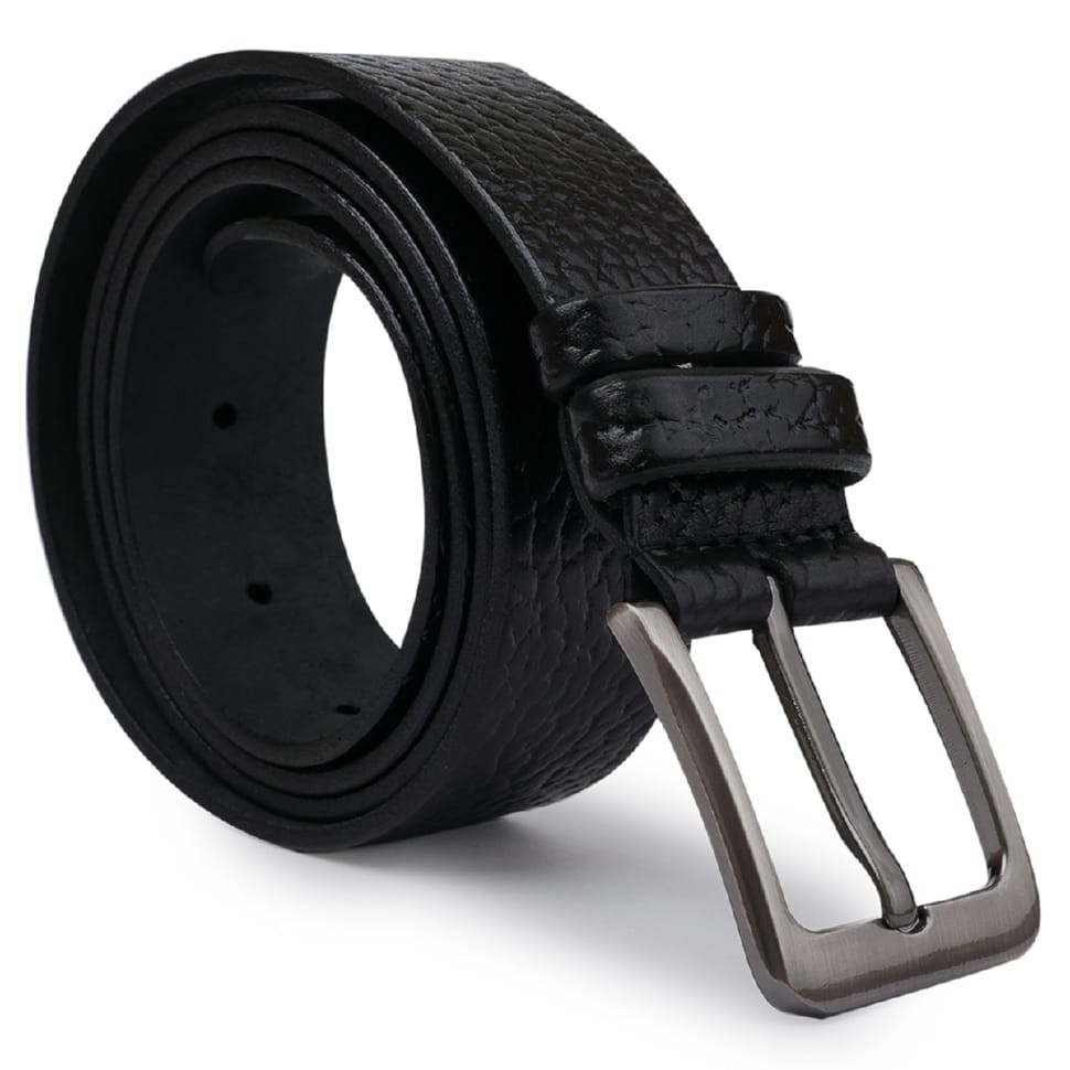 Шкіряний ремінь для чоловіків Vintage 20743 Чорний