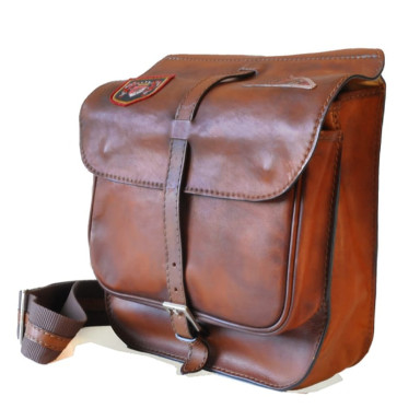 Pratesi BMA135 - Bisaccia Cross Body Bag in cow leather Bruce Brown