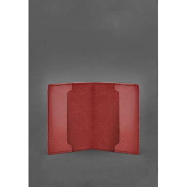 Leather cover for officer ID 9.0 red