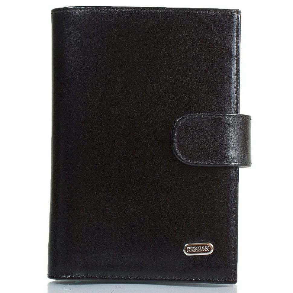 Обкладинка на автодокументи шкіряна Desisan 101-1 чорний гладкий