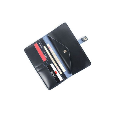 Leather travel case 2.0 blue