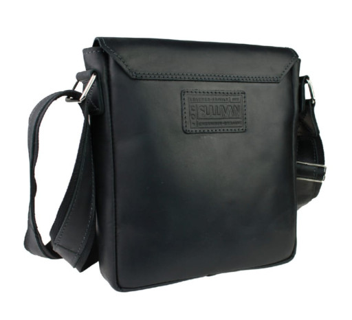 Сумка чоловіча шкіряна на плече SULLIVAN 35472(25) чорна