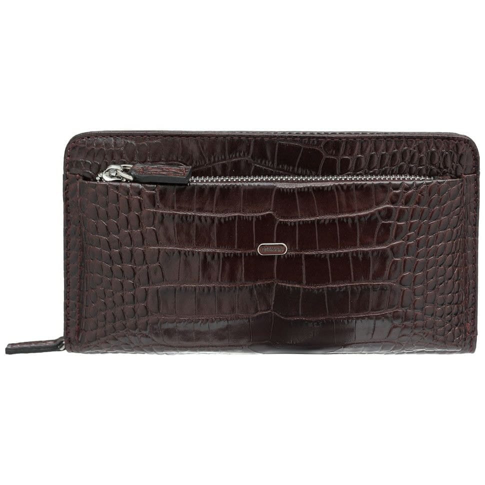 Барсетка шкіра кістева DESISAN 261-19 коричневий кроко