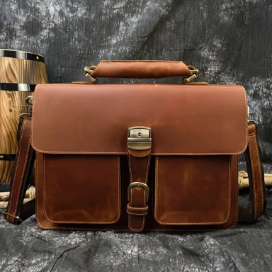 Мужской кожаный портфель большего размера Bexhill Bx7164 LgBrown
