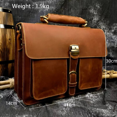 Мужской кожаный портфель большего размера Bexhill Bx7164 LgBrown