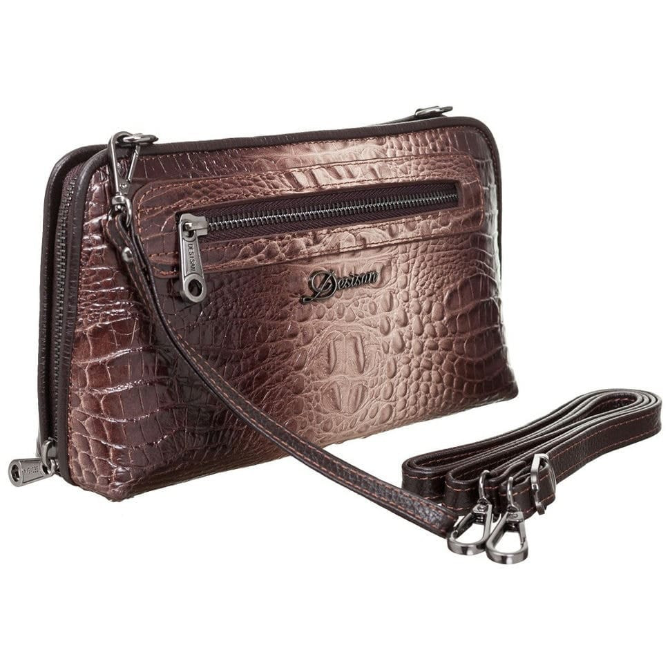 Сумка жіноча шкіра Desisan 2012-4228 бежевий кроко