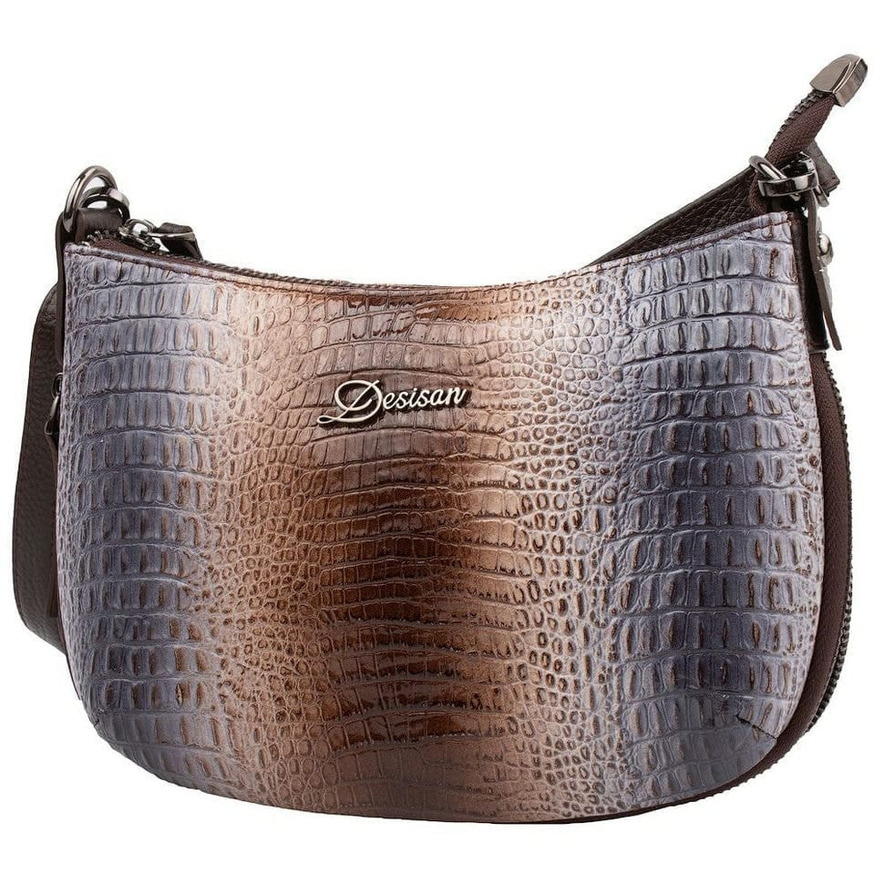 Сумка жіноча Desisan 3044-757 сірий кроко лак