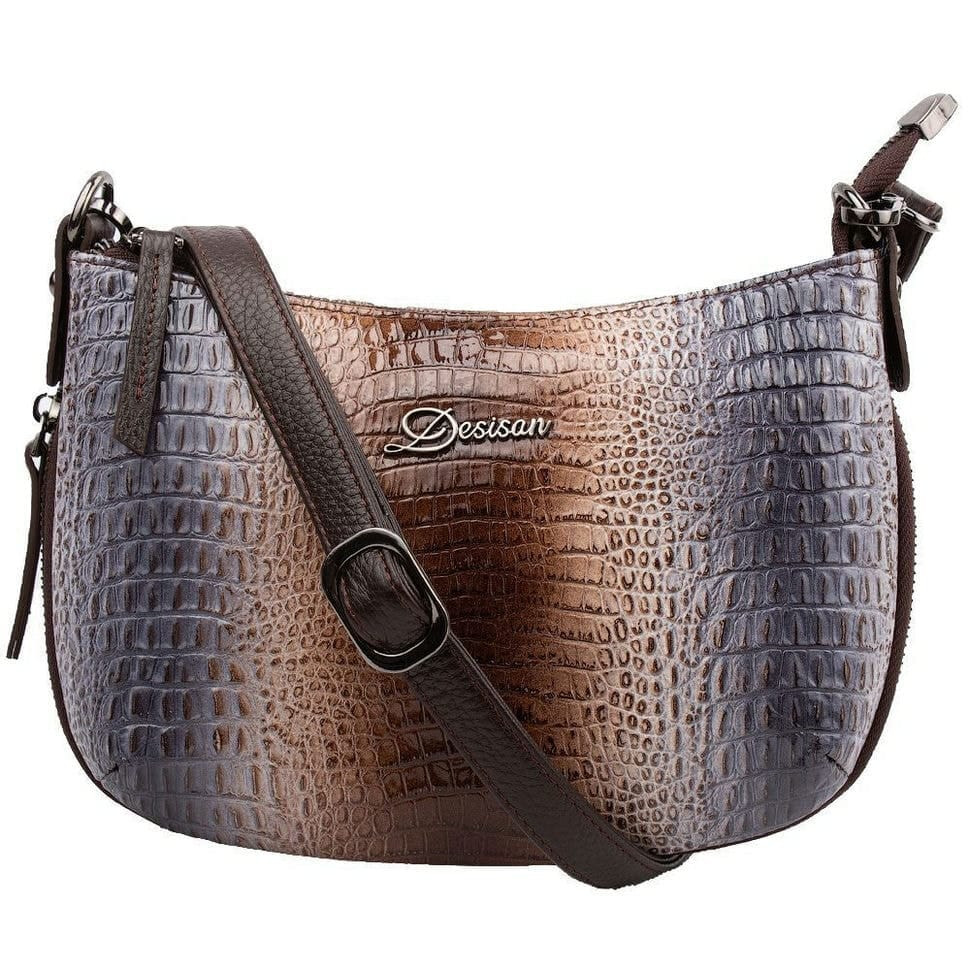 Сумка жіноча Desisan 3044-757 сірий кроко лак